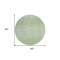 Homeroots 8' Artichoke Green And Green Round Abstract Washable Indoor Outdoor Area Rug 587388 - alternate 4