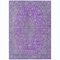 Homeroots 8' X 10' Purple And Gray Medallion Washable Indoor Outdoor Area Rug 616295 - alternate 6