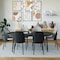Leisuremod 70.9 in W, 29.5 in L, Manufactured Wood/Steel/Velvet, Black/Platinum Blue TT70-CBL18-BU - alternate 5