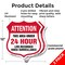 Signmission 24 Hour Surveillance Shield Sign Attenti, 12 inch X 12 inch, Plastic Sign, 2PK SHI-P-2PACK-12-349 - alternate 6