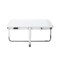 Homeroots 35" White And Silver Metallic Stainless Steel Square Coffee Table 543860 - alternate 1