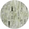 Homeroots 8' Green And Gray Round Striped Washable Indoor Outdoor Area Rug 615520 - alternate 3