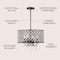 Jonathan Y Gigi 17 in. Metal/Crystal Adjustable LED Drop Chandelier, Black/Clear JYL7464A - alternate 8