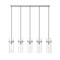 Z-Lite Fontaine 5 Light Linear Chandelier, Brushed Nickel, 44.25 In W 7002P5-5L-BN - alternate 4