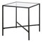 Homeroots 22" Black And Clear Glass And Steel Square End Table 543835 - alternate 6