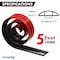 Kable Kontrol Cable Protector 45 Deg Right Turn, 1/2 in H, 5 ft L, 2-1/2 in W, Silicone Rubber, Black FCCK-100-5-BK - alternate 3