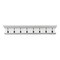 Homeroots 51in White Solid Wood Eight Hook Wall Mount Coat Rack 397682 - alternate 1