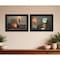 Homeroots Set Of Two Baskets and Flowers Black Framed Print Wall Art, 2PK 407089 - alternate 2