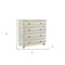 Homeroots 36" White Solid Wood Four Drawer Standard Chest 564521 - alternate 5