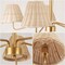 Jonathan Y Libby 30" 5-Light Modern Coastal Sleek Woven Rattan/Iron LED Chandelier, Gold Painting/Light Brown JYL1611A - alternate 2