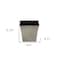 Homeroots 7in Gray Recycled Plastic Indoor Outdoor Square Pot Planter 488268 - alternate 2
