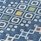 Homeroots 5' X 8' Navy Blue Ivory And Peach Geometric Washable Indoor Outdoor Area Rug 612203 - alternate 4