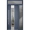 Vdomdoors Steel Door Deux 5755 Gray Graphite Sidelight and Transom Window Stainless Inserts Single Modern Pai DEUX5755EXD-GRE-W36+14 x H80+16-Right-hand Inswing - alternate 2