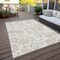 Homeroots 9' X 12' Ivory And Gray Floral Washable Indoor Outdoor Area Rug 599896 - alternate 6