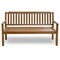 Homeroots 60in Teak Solid Wood Garden Bench 476412 - alternate 1