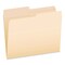 Pendaflex Reinforced Top File Folders, 1/2-Cut Tabs: Assorted Positions, Letter Size, Manila, 100PK R752 1/2 - alternate 1