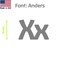 Aacc Self-Adhesive Vinyl Letter: X, Scale: 21 in. Color: Gray Font: Anders by, 12PK AACC-Anders-UX-Gray-I21x12 - alternate 1