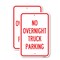 Signmission No Overnight Truck Parking, 12'' X 18'' 2 Signs, Heavy Gauge Aluminum, 2PK A-1218-2PACK-23822 - alternate 1