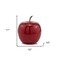 Homeroots 11" Red Aluminum Decorative Apple Tabletop Sculpture 354656 - alternate 4