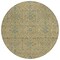 Homeroots 8' Orange Blue And Green Round Floral Washable Indoor Outdoor Area Rug 604627 - alternate 4