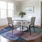 Homeroots 8' Blue Green And Copper Round Geometric Washable Indoor Outdoor Area Rug 604314 - alternate 5