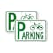 Signmission Bicycle Parking With Graphic, 12'' X 18'' 2 Signs, Heavy Gauge Aluminum, 2PK A-1218-2PACK-24325 - alternate 1