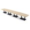 Skutchi Designs Boat Conference Table With Power Unit, 48 in W, 240 in L, Brown HAR-BOT-48x240-DOU.BK-K525-NA - alternate 1