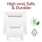 Smarty Had A Party White Square Plastic Plates Dinnerware Value Set (120 Dinner Plates + 120 Salad Plates), 240PK 6919VP-CASE - alternate 7