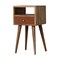 Homeroots 22" Brown Solid Wood One Drawer Nightstand 651885 - alternate 6