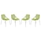 Leisuremod Modern Asbury Dining Chair with Chromed Legs, Green, 4PK AC16G4 - alternate 1