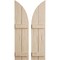 Ekena Millwork Pecky Cypress 2 Board Joined Board-n-Batten w/Quarter Round Arch Top Faux Wood Shutters, 11"W x 76"H SHUBJQ11X76PCPR - alternate 1
