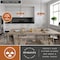 Vaxcel Abbotsford 2-Light Semi-Flush Ceiling Light, Matte Black, White Linen and Rattan Drum, 16-In. P0476 - alternate 6