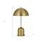 Homeroots 20" Antiqued Brass Metal Novelty Desk Lamp With Antiqued Brass Dome Shade 524709 - alternate 1