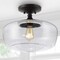 Jonathan Y Marfa 14" 1-Light Modern Farmhouse Schoolhouse Frosted Glass/Metal LED Semi Flush Mount, Oil Rubbed B JYL7517A - alternate 8