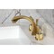 Kingston Brass Widespread Bathroom Faucet with Knurled Handle and Brass Pop-Up, Brushed Brass KS4987KNL - alternate 4