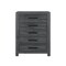 Homeroots 48" Dark Gray Wood Five Drawer Dresser 564691 - alternate 1