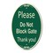 Signmission Please Do Not Block Gate Green & Tan, 12 Inch X 18 Inch Designer, Heavy Gauge Aluminum A-OV-G-1218-9792 - alternate 1