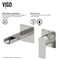Vigo Atticus Single Handle Wall Mount Bathroom Faucet in Brushed Nickel VG05005BN - alternate 3