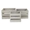 Homeroots Set of Three Gray Solid Wood Crate, 3PK 487683 - alternate 1