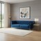 Homeroots 91" Navy Blue Velvet Chesterfield Solid Wood Sofa 543957 - alternate 8