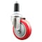 Service Caster 4 Inch 316SS Red Polyurethane Wheel Swivel 1-3/8 Inch Expanding Stem Caster SCC-SS316EX20S414-PPUB-RED-138 - alternate 1