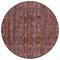 Homeroots 8' Pink And Brick Red Round Damask Washable Indoor Outdoor Area Rug 605099 - alternate 4