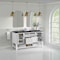 James Martin Vanities Breckenridge 60 in. Double Vanity, Bright White, w/ 3 CM Charcoal Soapstone Quartz Top 330-V60D-BW-3CSP - alternate 2