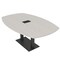 Skutchi Designs Arc Boat Conference Table, 45 in W, 72 in L, Ivory HAR-ABOT-48x72-DOU.BK-K458-EBLK - alternate 1
