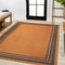 Jonathan Y James Modern Border Stripe Orange/Dark Gray 5 ft. x 8 ft. Indoor/Outdoor Area Rug SMB201A-5 - alternate 4