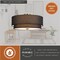 Vaxcel Burnaby Gold Brass Mid-Century Modern Semi Flush Mount Ceiling Light Black Linen Drum Shade C0308 - alternate 7