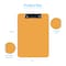 Davis Group Plastic Clipboard, Flat Clip, Transparent Orange, 6PK 4833-19-06 - alternate 2