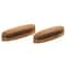 Homeroots Set of Two Brown Wood Oval Drawer Pull Knobs, 2PK 476586 - alternate 3