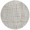 Homeroots 8' Taupe And Beige Round Striped Washable Indoor Outdoor Area Rug 583470 - alternate 6