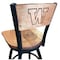 Holland Bar Stool Co 36" Blk Wrinkle Washington Swivel Bar Stool, Laser Engraved Back L03836BWMedMplAWashUnMedMpl - alternate 1